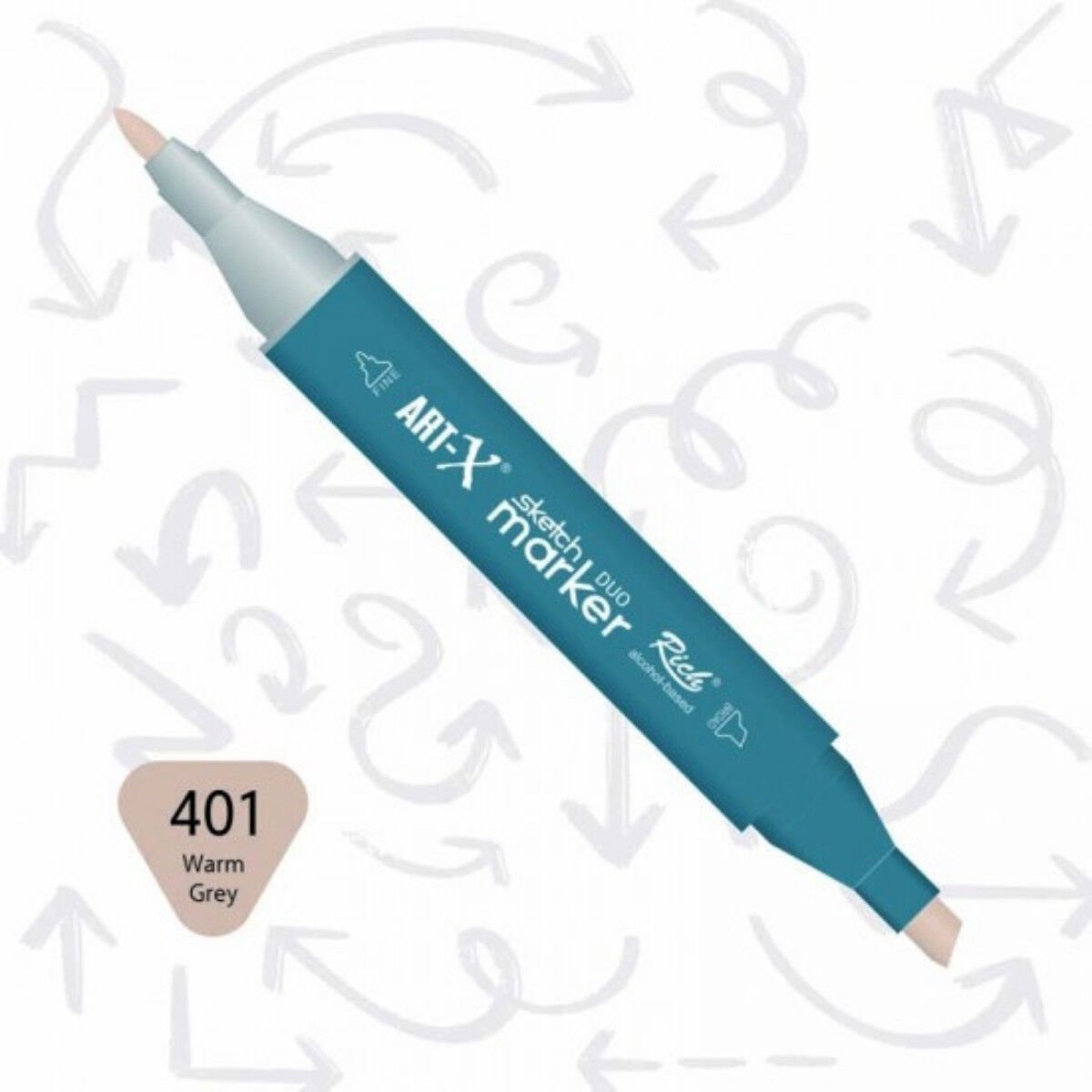 ART-X Çift Uçlu Sketch Marker Kalem 401 Warm Grey