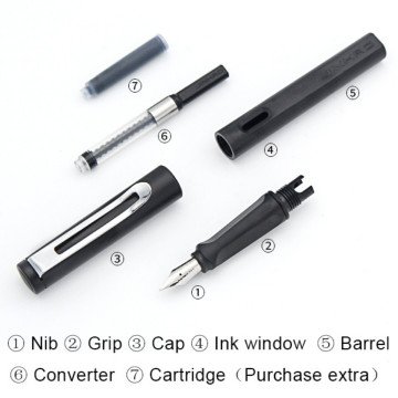 Jinhao Dolma Kalem Extra Fine Mat Siyah