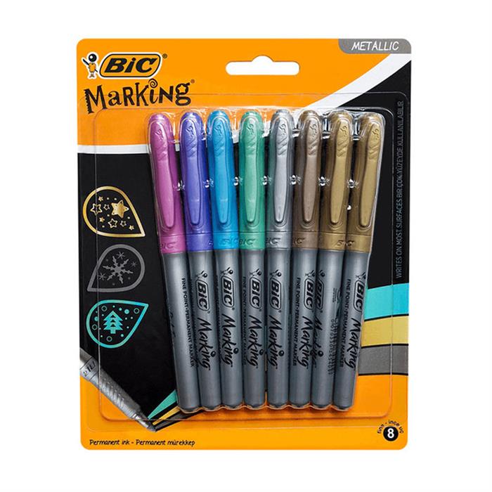 Bic Marking Color Permanent Marker Metalik Renkler 8 Li