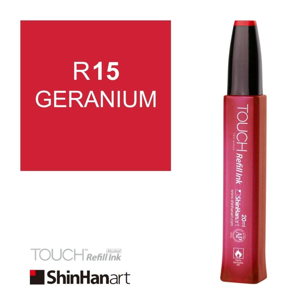 Shinhanart Touch Ink Alkol Bazlı Mürekkep 20ml R15 Geranium