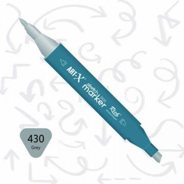 ART-X Çift Uçlu Sketch Marker Kalem 430 Grey