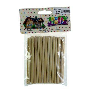 Odak Hobi Yuvarlak Çıta 5mm 10cm 40lı Paket