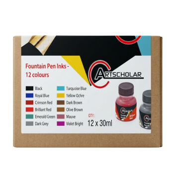 Artscholar Kaligrafi Mürekkep Seti 12x30ml