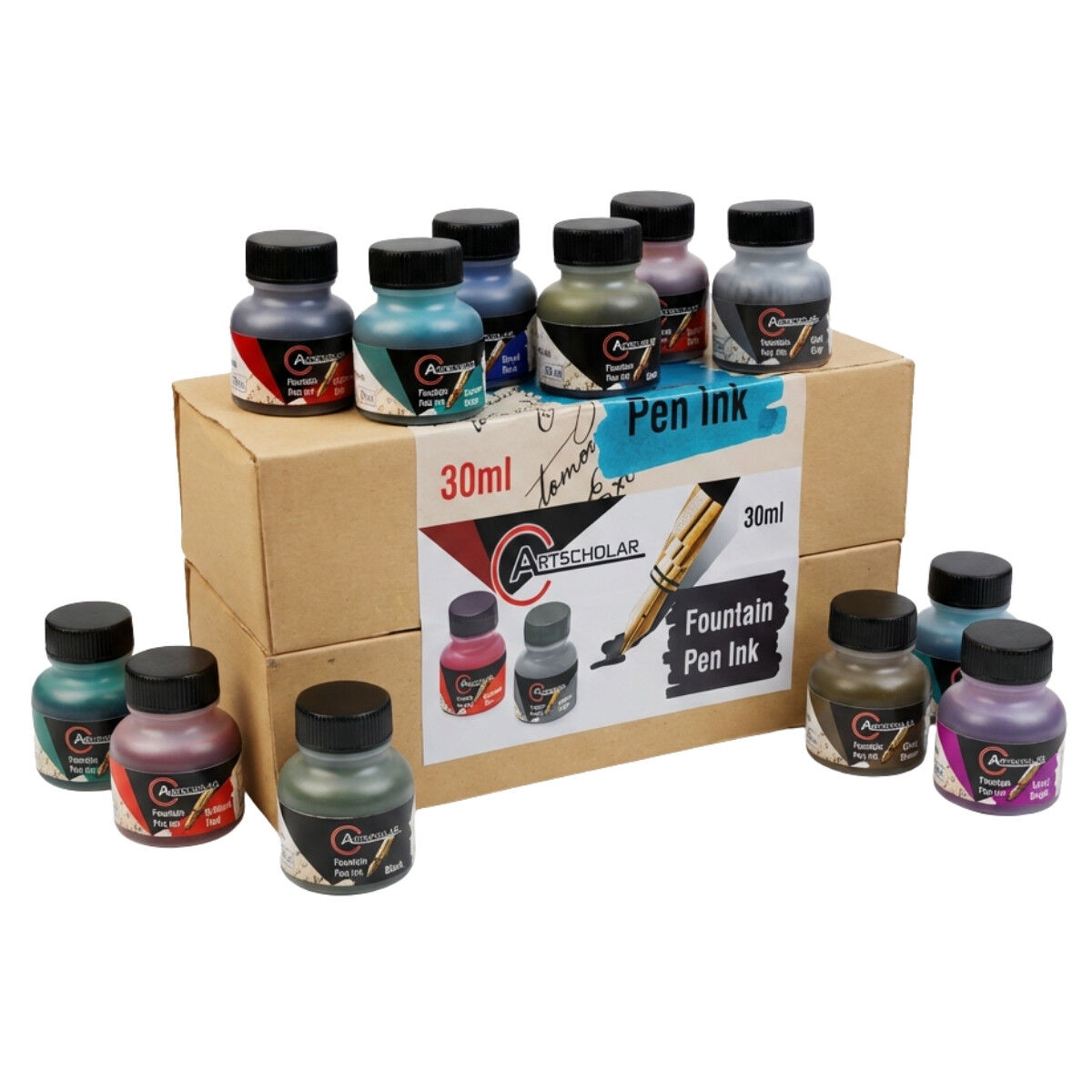 Artscholar Kaligrafi Mürekkep Seti 12x30ml