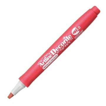 Artline Decorite Marker Kalem Düz Kesik Uç 3.0 Metallic Red