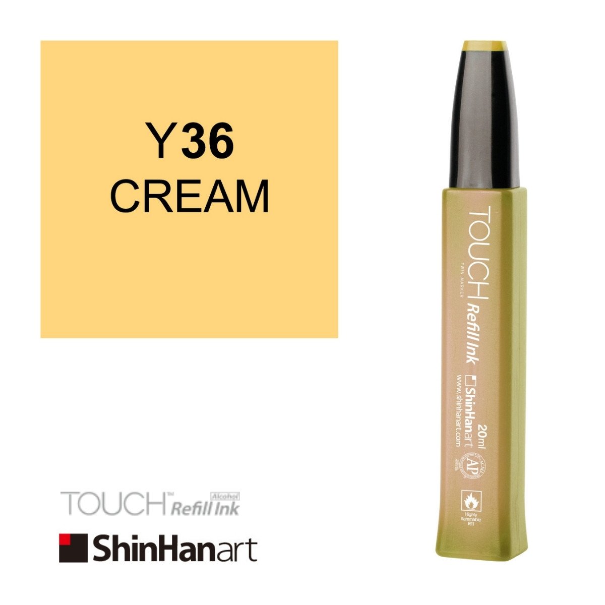 Shinhanart Touch Ink Alkol Bazlı Mürekkep 20ml Y36 Cream