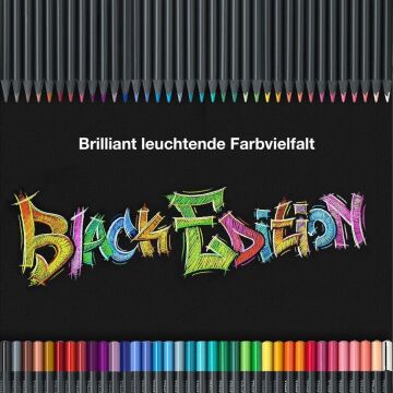 Faber Castell Black Edition Kuru Boya Kalem Seti 12li Neon & Pastel Tones