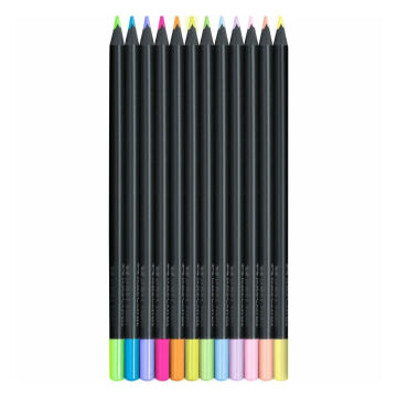 Faber Castell Black Edition Kuru Boya Kalem Seti 12li Neon & Pastel Tones
