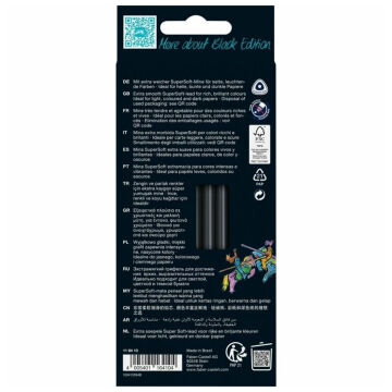 Faber Castell Black Edition Kuru Boya Kalem Seti 12li Neon & Pastel Tones