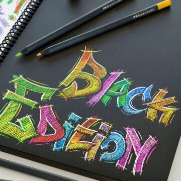 Faber Castell Black Edition Kuru Boya Kalem Seti 12li Neon & Pastel Tones
