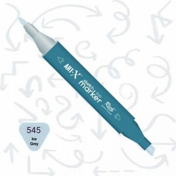 ART-X Çift Uçlu Sketch Marker Kalem 545 Ice Grey