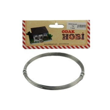 Odak Hobi Aliminyum Gümüş Tel 1mm 6metre Paket