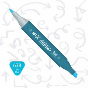 ART-X Çift Uçlu Sketch Marker Kalem 638 Light Blue