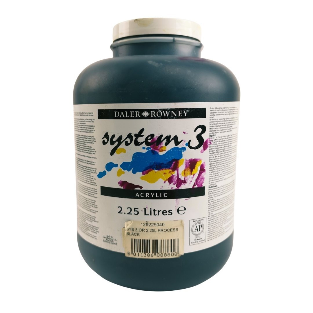 Daler Rowney System 3 Akrilik Boya 2250ml 040 Process Black