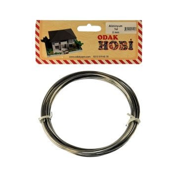 Odak Hobi Alüminyum Tel Gümüş 2mmx6mt Paket