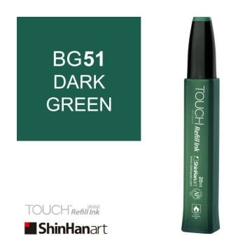 Shinhanart Touch Ink Alkol Bazlı Mürekkep 20ml BG51 Dark Green