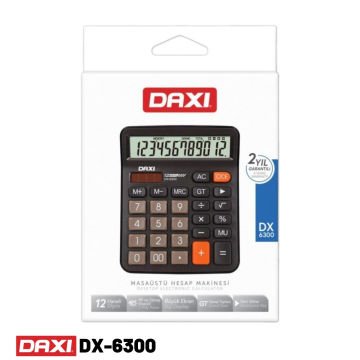 Daxi Hesap Makinesi Black Edition 12 Haneli DX-6300