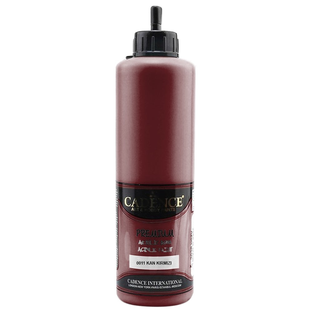 Cadence Premium Akrilik Boya 500ml 0011 Kan Kırmızı