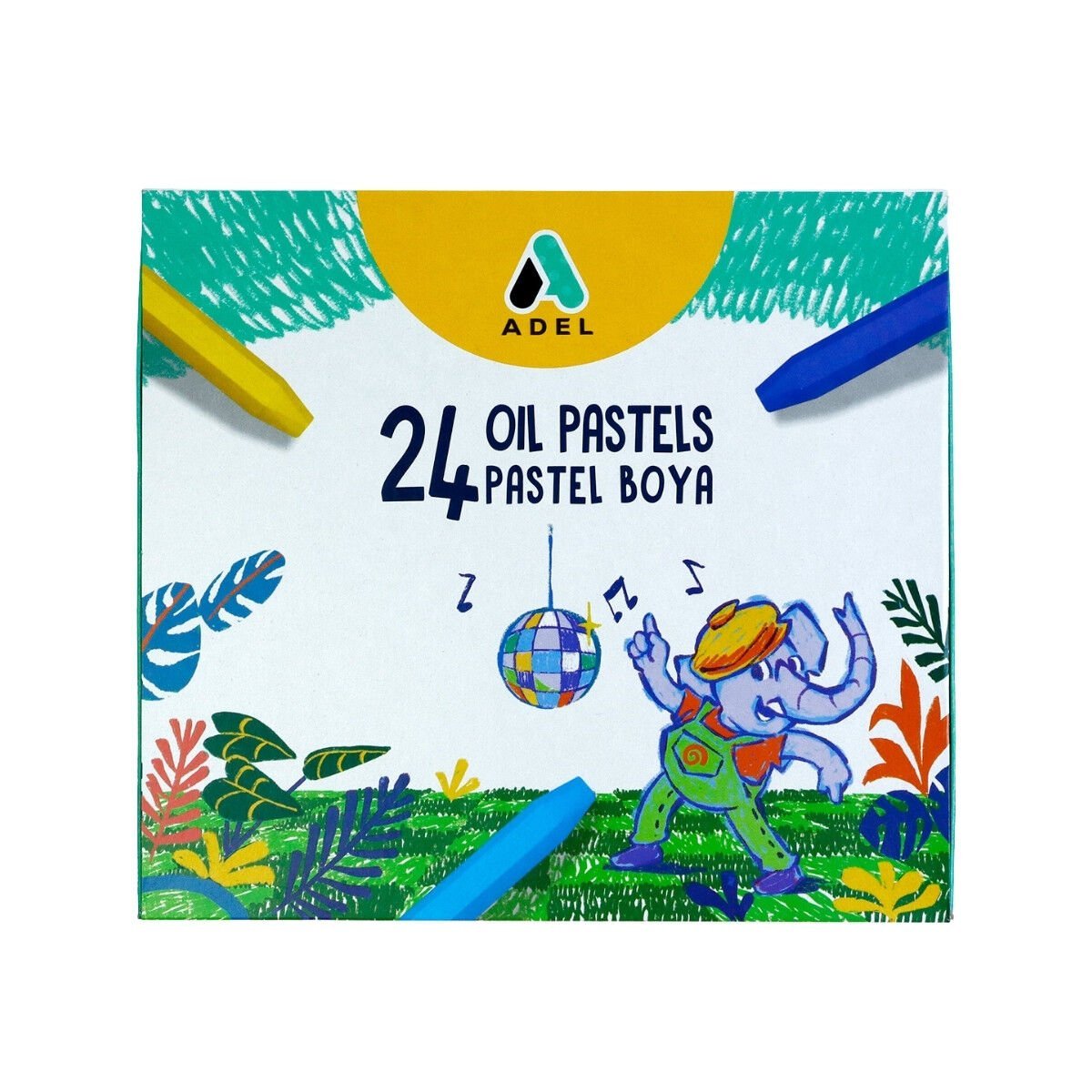 Adel Yağlı Pastel Boya Seti 24 Renk