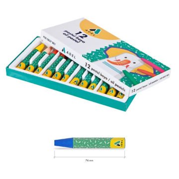 Adel Yağlı Pastel Boya Seti 12 Renk