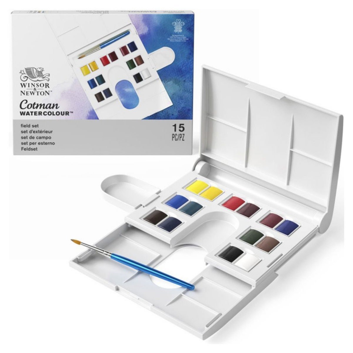 Winsor Newton Cotman Compact Set 14lü Yarım Tablet Sulu Boya Seti