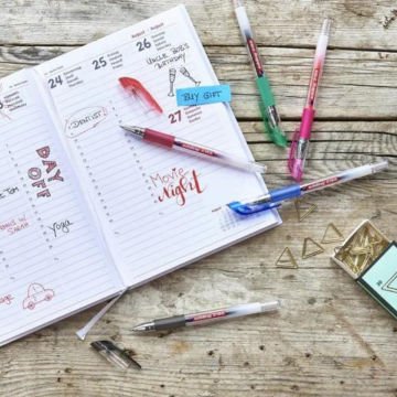 Edding 2185 Crystaljely Gel Roller 3lü Set Metalik-Beyaz-Gümüş-Altın