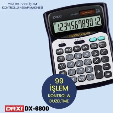 Daxi Hesap Makinesi Black Edition 12 Haneli DX-6800