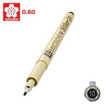 Sakura Pigma Micron Teknik Çizim Kalemi 10 0.6mm Siyah
