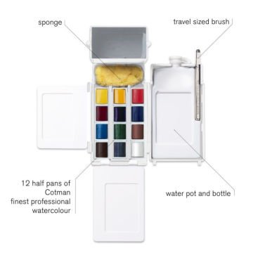 Winsor Newton Cotman Field Box 1/2 Sulu Boya 12li 0390639