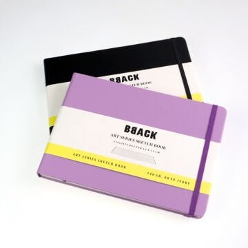 BBack Eskiz Bloğu Sert Kapak 140gr 14x21cm Siyah 80yp