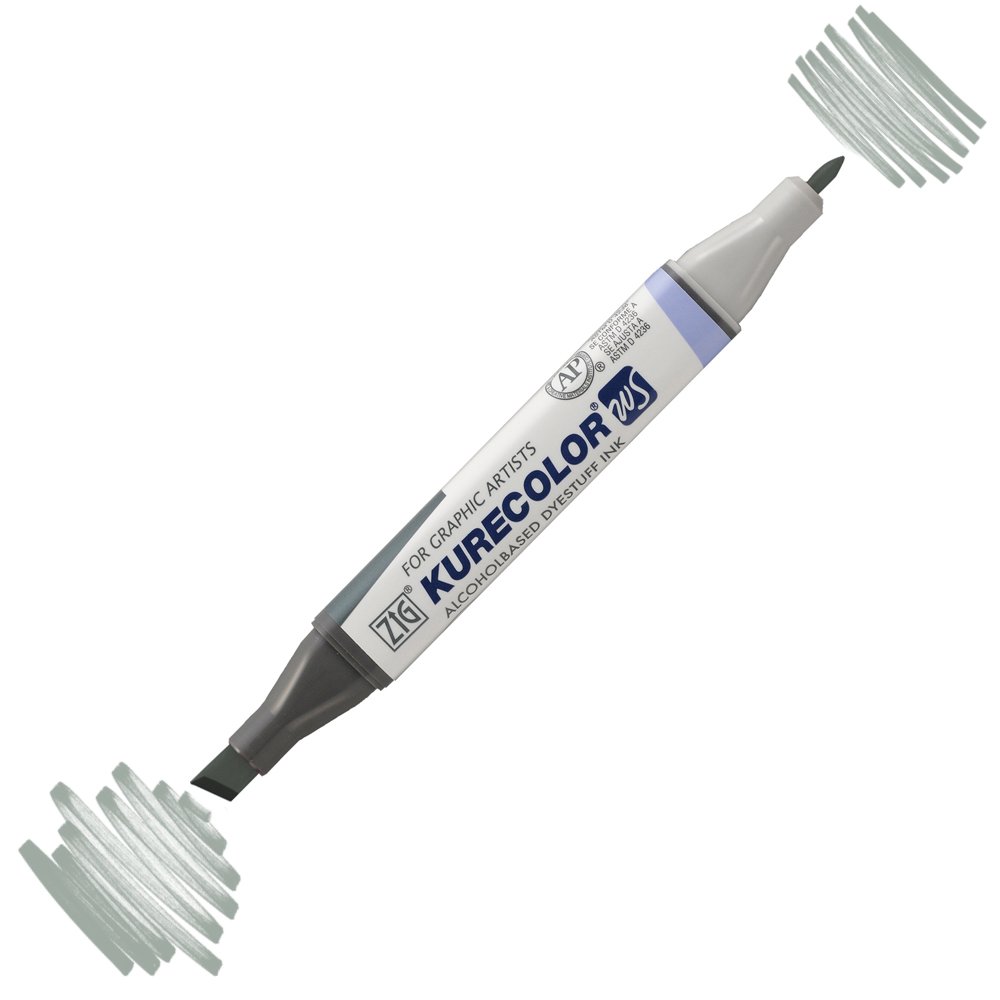 Zig Kurecolor Kc3000 Twin S Marker Kalem 845 Green Gray