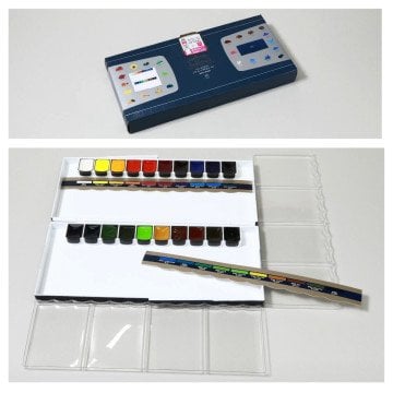 Mijello Mission Silver Class Sulu Boya Tabletli 20li + Kapaklı Palet