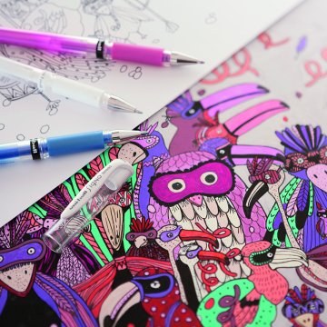 UniBall Signo Broad Gel ink Jel Kalemi 1.0mm Gümüş