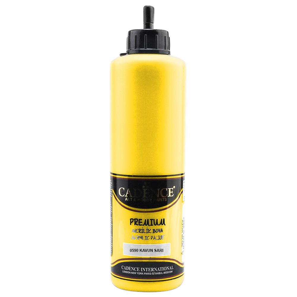 Cadence Premium Akrilik Boya 500ml 0590 Kavun Sarı