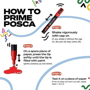 Uni Posca Su Bazlı Marker Seti PC-1M Extra Fine 0.7mm 16kı