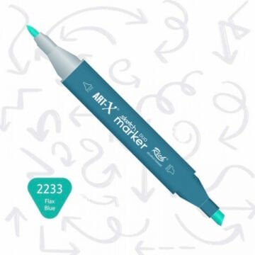 ART-X Çift Uçlu Sketch Marker Kalem 2233 Flax Blue