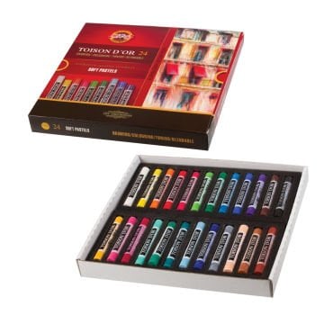 Koh-i-Noor Toison D'or Tam Boy Soft Pastel Artist's Seti 24lü