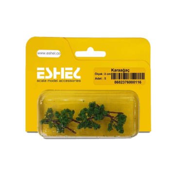 Eshel Maket Karaağaç Ağacı 3cm 5li