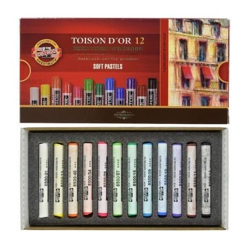 Koh-i-Noor Toison D'or Tam Boy Soft Pastel Artist's Seti 12li