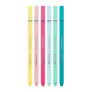 Bruynzeel İnce Uçlu Keçeli Kalem 0.4mm 6lı Pastel Renkleri