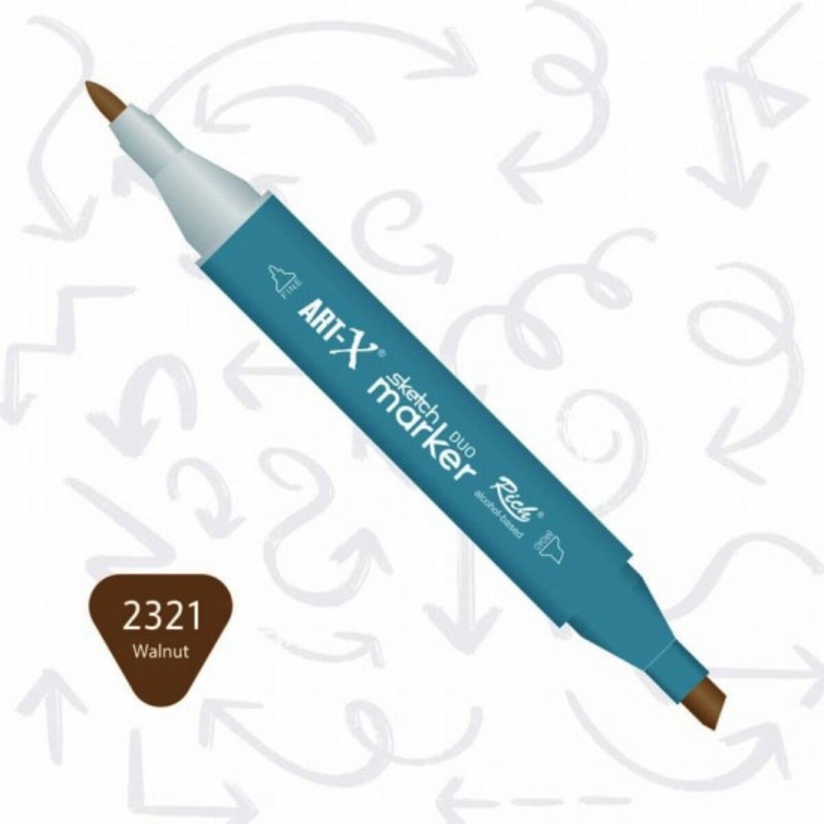 ART-X Çift Uçlu Sketch Marker Kalem 2321 Walnut