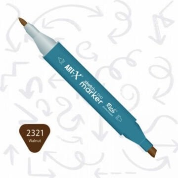 ART-X Çift Uçlu Sketch Marker Kalem 2321 Walnut