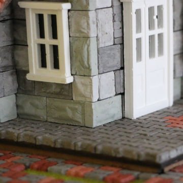 Eshel Maket Minyatür Çizgili Tuğla Gri 1/12 2x0,7x0,6cm 200lü