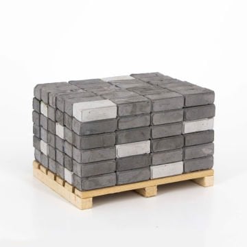 Eshel Maket Minyatür Çizgili Tuğla Gri 1/12 2x0,7x0,6cm 200lü
