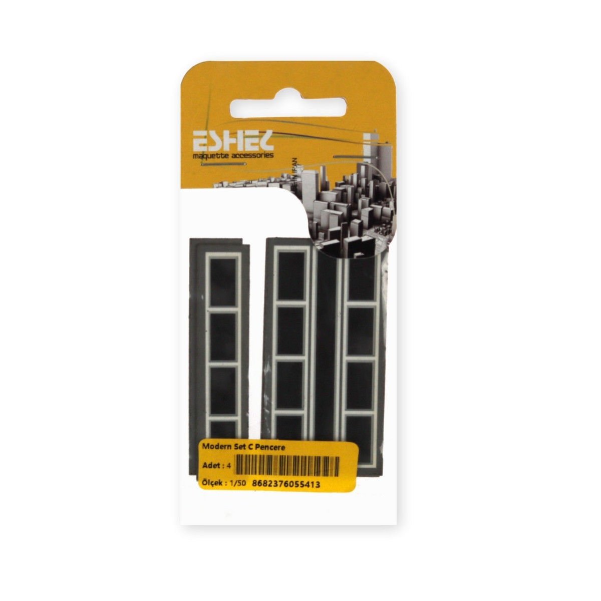Eshel Maket Modern Set C Pencere 1/50 4lü
