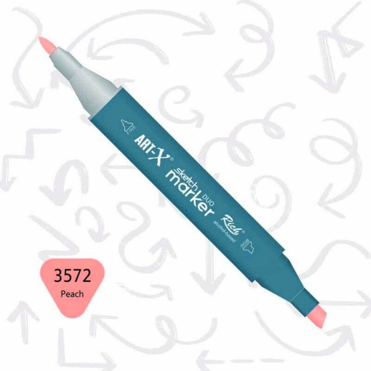 ART-X Çift Uçlu Sketch Marker Kalem 3572 Peach