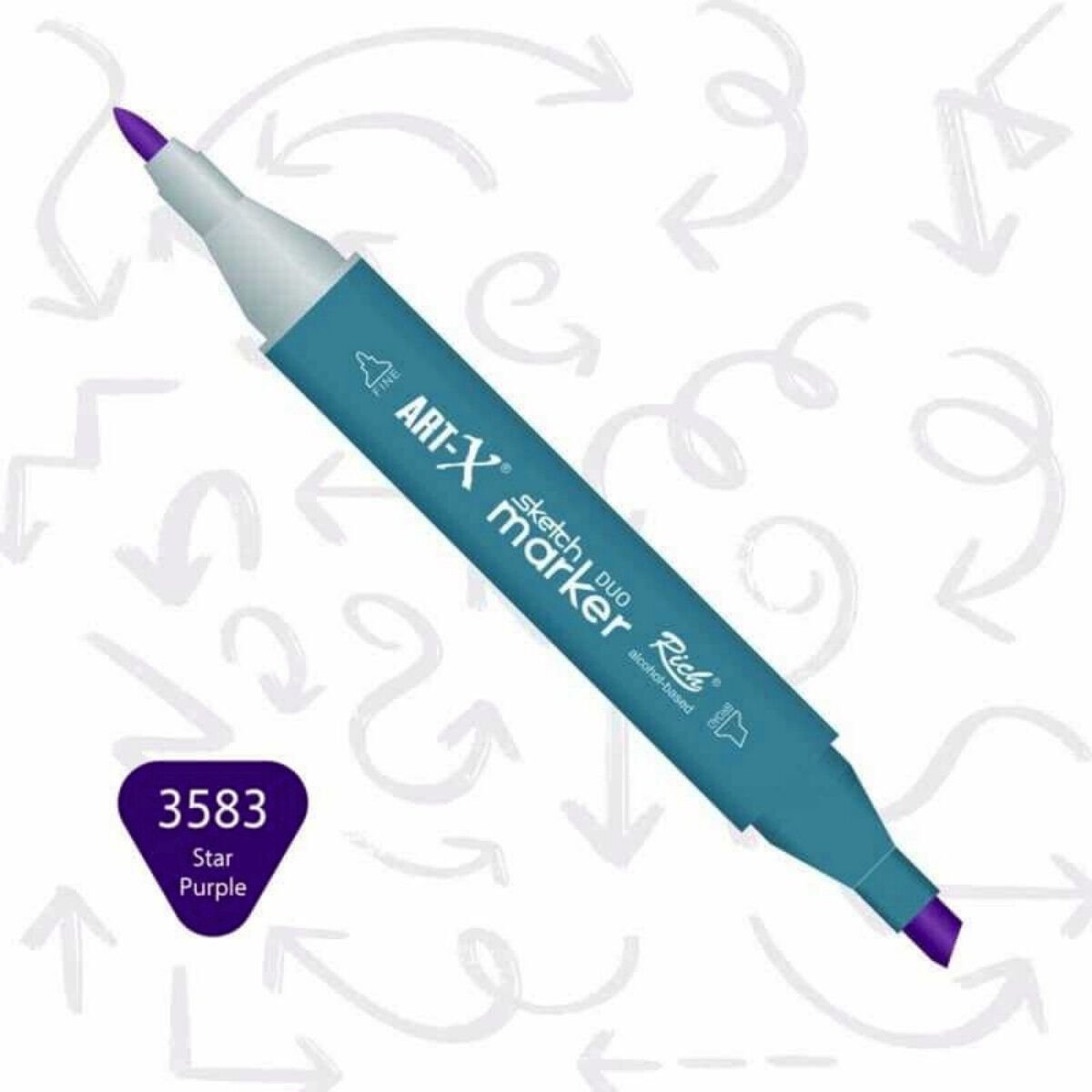 ART-X Çift Uçlu Sketch Marker Kalem 3583 Star Purple
