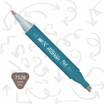 ART-X Çift Uçlu Sketch Marker Kalem 7528 Pacific Grey