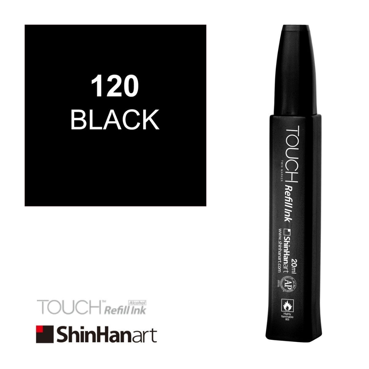 Shinhanart Touch Ink Alkol Bazlı Mürekkep 20ml 120 Black - 250,00