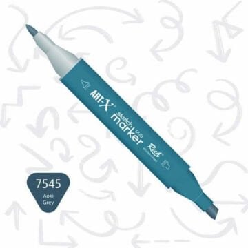ART-X Çift Uçlu Sketch Marker Kalem 7545 Aoki Grey